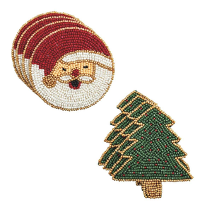 Beautiful Handmade Embroidery Christmas Seed <b>Beads</b> <b>Set</b> Seed <b>Beads</b> Beaded Coaster Embroidery Craft For Holiday Decor - Product Image 3