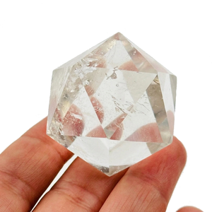 Cristales de icosaedro transparentes de alta calidad, cubos de whisky de piedra tallada, piedra natural de reiki, piedra de cristal curativa, mayorista de piedras preciosas - Product Image 5