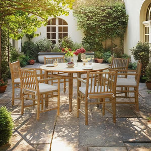 Mesa de comedor moderna de bambú para el hogar, Hotel, Villa, patio, venta al por mayor, muebles para cocina y comedor - Product Image 1