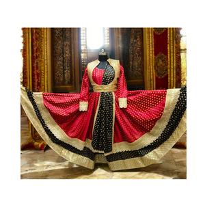 Tissu de bonne qualité beau look Anarkali Costume de danse Anarkali pleine longueur largeur - Product Image 3