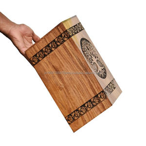 Urnes en bois d'acacia et de manguier personnalisées en gros Boîte en bois Cendres de crémation pour adultes avec motif gravé Fournitures funéraires - Product Image 6
