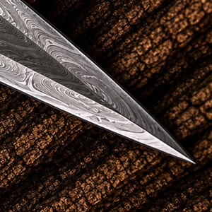 Couteau artisanal forgé en acier Damas, lame fixe personnalisée, couteau de chasse, de camping et d'extérieur, manche en bois, lame en acier artisanal, vente en gros - Product Image 4