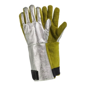 Guantes de Soldadura de Cuero Vacuno y Aluminio, Resistentes al Fuego, a la Abrasión y de Alta Resistencia, para Bomberos y Seguridad Laboral - Product Image 5