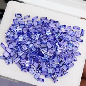 Natural Tanzanite Emerald Cut 6*4mm AAA Quality IGI Certified Blue Color 100 Cts Gemstone for Jewelry Making <b>Cheap</b> Price - Product Image 3