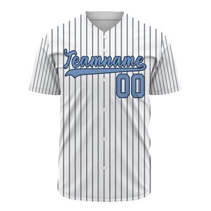 Camisetas de Béisbol para Hombre al Por Mayor de la Mejor Calidad, Talla Grande, Tejido de Malla Transpirable, Impresión Personalizada con Nombre del Equipo, Dos Botones, 100% Poliéster - Product Image 2