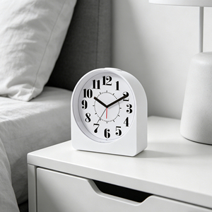 3.7 Inch White Silent Alarm Clock with Soft Night <b>Light</b> for Kids Room Gentle Glow Design for Children Bedroom and <b>Nursery</b> - Product Image 2