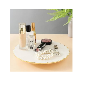 Centro de mesa giratorio de mármol Lazy Susan, estantes decorativos para el hogar, utensilios de cocina, artículos de manualidades, Lazy Susan de mármol - Product Image 6