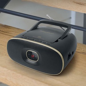 Odm Thiết Kế Retro Xách Tay AM/FM Analog Đài Phát Thanh Top Tải CD Máy Nghe Nhạc Màu Đỏ <span class=keywords><strong>LED</strong></span> Hiển Thị Lập Trình CD Theo Dõi Lặp Lại Chức Năng - Product Image 3