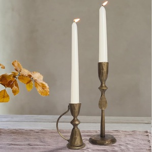 Ensemble de 2 bougeoirs modernes rustiques en aluminium moulé, écologiques, non toxiques, durables, imperméables, magnifiques décorations de Noël - Product Image 6