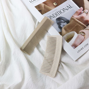 Peine de Pelo Portátil de Plástico de Almidón de Maíz Ecológico Personalizado, Azul Claro, Sencillo y Moderno, para Salón de Belleza - Product Image 5