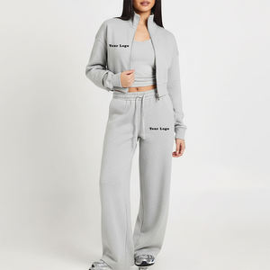 Conjunto Deportivo Personalizado para Mujer, Chaqueta Ligera y Pantalones Deportivos, Marca Privada, Fabricante de Ropa Deportiva al por Mayor - Product Image 1
