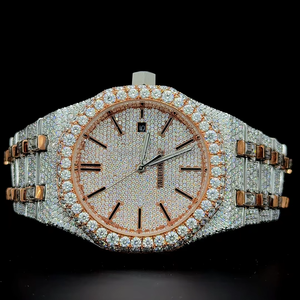 Trending Buss Down <b>Diamond</b> <b>Watch</b> High Quality Iced Out VVS Clarity Moissanite <b>Diamond</b> Studded Gold and Silver Tone <b>Diamond</b> <b>Watch</b> - Product Image 6