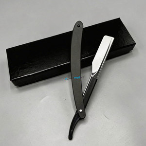 Rasoir professionnel en acier inoxydable pour barbier, type Shavette, coupe turque, avec logo personnalisé, pour homme, idéal pour le rasage. - Product Image 5