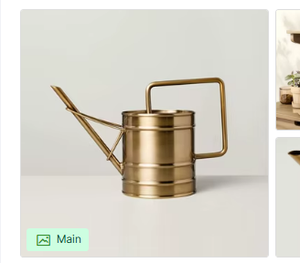 Regadera Metálica con Boquilla Larga para Plantas de Interior, Acabado de Acero Inoxidable, Moderna Maceta para Jardín, Decoración para el Hogar, Elegante Color Dorado - Product Image 6