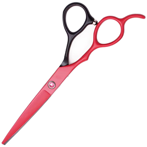 Tijeras de Peluquería Profesionales de 6 Pulgadas, Color Rojo y Negro, Acero Inoxidable, Duraderas, para Zurdos, para el Cuidado de la Barba - Product Image 2