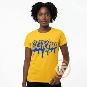 T-shirt sur mesure pour femmes de la sororité Sigma Gamma Rho, 100% coton jersey, respirant, anti-rides, séchage rapide, haute qualité - Product Image 5