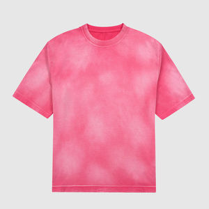 Tie <b>Dye</b> <b>Blue</b> Short Sleeve O-Neck Oversized Knitted Casual Men's T-Shirt - Product Image 3