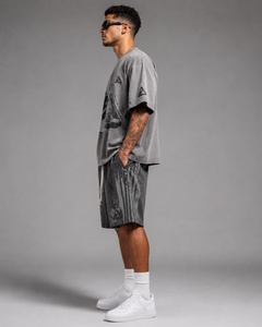 2026 New Summer Men's Casual Shorts <b>Set</b> Plain Color Solid 100% Cotton Quick Dry <b>Knitted</b> Pocket Customized Logo Twin <b>Set</b> - Product Image 3