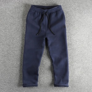 <b>Men</b> Heavyweight Plus Fleece High Waist Sweatpants 3D Embroidered Letter Painted Regular Fit Casual <b>Joggers</b> Pleated Front Oxford - Product Image 2