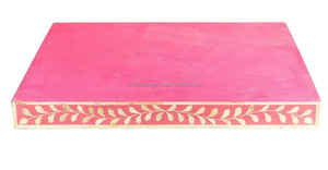 Plateau d'incrustation d'os en bois naturel fabriqué à la main assiette de service personnalisée de haute qualité pour les restaurants à la maison hôtels directement-classique - Product Image 6