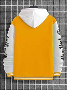 Veste d'hiver confortable pour homme, style Letterman, col montant, logo sur le devant, coupe-vent, haute qualité, écologique, à prix raisonnable - Product Image 2