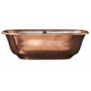 Vente en gros de pantoufles doubles en cuivre vert de luxe de haute qualité Baignoire en cuivre massif pour salle de bain - Product Image 4