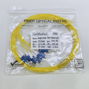 Pigtail de Fibra Óptica FTTH de 12 Núcleos, SMF 1.5m 0.9mm G652D LC/UPC, Buen Precio - Product Image 3