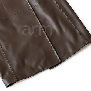 Custom Logo High Quality Pu Leather <b>Long</b> <b>Coat</b> Jacket For Men Hot Selling Leather <b>Long</b> <b>Coat</b> - Product Image 6