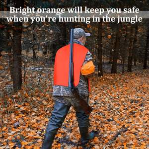 Chaleco de Seguridad para Caza Color Naranja Brillante 2026, Unisex para Adultos, Alta Visibilidad, Chaleco para Exteriores para Hombres y Mujeres, Fabricado por Imra Impex - Product Image 5