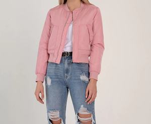 Chaqueta acolchada cálida de invierno y otoño para mujer, superventas, ajustada, manga larga, cremallera, secado rápido, Color sólido, impermeable, Floral - Product Image 4