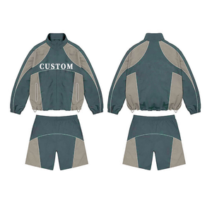 Conjunto Corto de Sudadera con Capucha y Chaqueta Cortavientos Personalizado para Hombre, de Dos Piezas, Resistente y Transpirable - Product Image 3