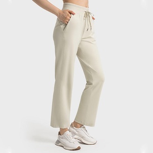 กางเกงจ็อกเกอร์ลำลองทรงตรงสำหรับผู้หญิง กางเกงวอร์มทรงหลวมสำหรับผู้หญิง - Product Image 2