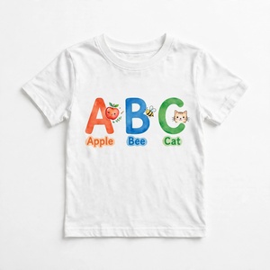 Nouveauté T-shirt imprimé pour enfants, design personnalisé, col rond, décontracté, respirant, écologique, séchage rapide, 100% coton, vêtements d'été en provenance du Bangladesh - Product Image 4