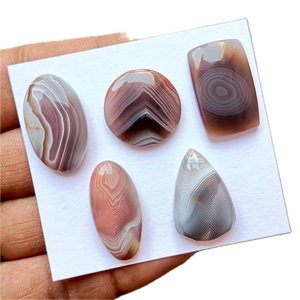 Cabujón de ágata de Botsuana en forma ovalada, de pera, cuadrada, de cojín y redonda, piedra preciosa suelta, perfecto para la fabricación de joyas. - Product Image 1