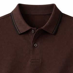Polo en piqué de coton de haute qualité avec bordures décoratives, personnalisation de marque, fournisseur OEM ODM, polo homme en vente - Product Image 6