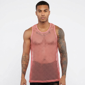 Nueva Camiseta sin Mangas de Malla Estilo Urbano para Hombre, Personalizada, 100% Poliéster, de Secado Rápido y Transpirable para el Verano - Product Image 1