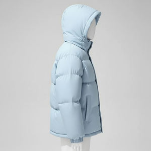 Custom Logo <b>Packable</b> Lightweight Breathable Hooded Men's Puffer <b>Jacket</b> Canvas Fabric Quilted Bubble Winter Design for Outdoor - Product Image 6