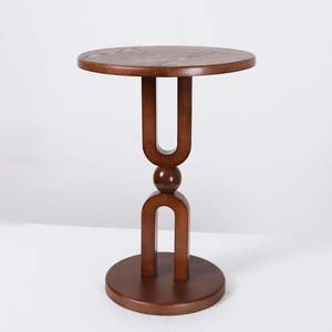 Mesa Auxiliar de Madera de Diseño de Lujo, Elaborada para Complementar Arreglos de Muebles Modernos con un Elegante Acabado en Madera - Product Image 2