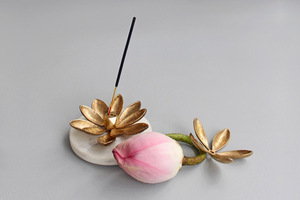 Porte-encens en métal au design moderne, porte-encens en laiton, porte-encens pour spa - Product Image 4
