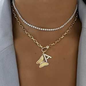 จี้รูปผีเสื้อเพชรทรงกลม 14k 18k ทองคำแท้ ทรงกลม หรูหรา สง่างาม เรียบง่าย เหมาะสำหรับใส่ทุกวัน เครื่องประดับชั้นดี - Product Image 6