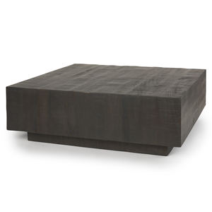 โต๊ะกาแฟไม้เนื้อแข็งสำหรับห้องนั่งเล่น ทำจากไม้มะม่วง พร้อมการเคลือบสีน้ำตาลเข้ม ทำด้วยมือ ทนทาน เหมาะสำหรับบ้าน สำนักงาน อพาร์ตเมนต์ - Product Image 1