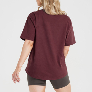 T-shirt d'été à manches courtes en coton tricoté pour femme, coupe oversize, séchage rapide, respirant, écologique, style streetwear - Product Image 3