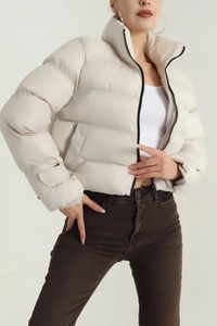 EVER GLOW Chaqueta Acolchada de Piel de Oveja y Lona para Mujer, Diseño Personalizado de Alta Calidad, Transpirable, Otoño Invierno, Superventas al Por Mayor - Product Image 4