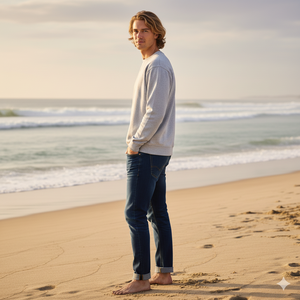 Sudadera de Cuello Alto para Hombre, Mezcla de Algodón, 12 Colores Disponibles, Gramaje Pesado 260-280, Estilo Casual Ecológico, Color Sólido - Product Image 3
