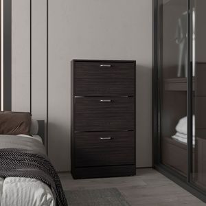 Scarpiera a 3 porte bianca per Crocker con 3 ripiani - Product Image 1