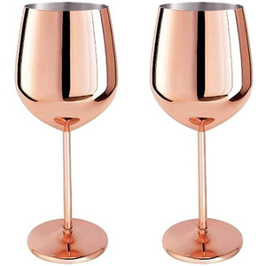 Copas de Vino de Cóctel Personalizadas en Cobre Rosado, Copa de Metal, Flauta de Champán, Copas de Vino Tinto de Acero Inoxidable - Product Image 6