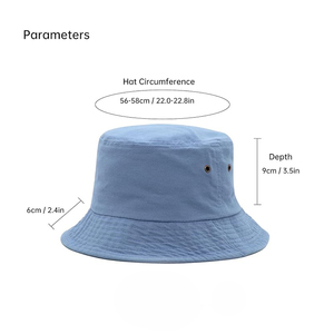 Cotton Custom Bucket Hats Wholesale Wide Brim Blank Fisherman <b>Caps</b> Casual Plain Buckets Hats - Product Image 3