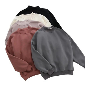 Sudaderas Unisex de Cuello Redondo para Invierno, de Forro Polar, Poliéster/Algodón, Corte Regular, Manga Larga, Hombros Caídos, con Apliques, Ecológicas - Product Image 5