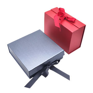 OEM Custom Printed Magnetic Lid Rigid <b>Gift</b> <b>Box</b> Matte Glossy Flip Top Packaging <b>Box</b> with Ribbon - Product Image 4