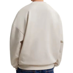 เสื้อสเวตเชิ้ตคอกลมทรงหลวมสไตล์เกาหลีแบบดรอปโชว์เดอร์ ผลิตตามสั่ง ป้ายกำกับเองได้ ผ้าฝ้ายฟลีซ 100% กันลม MOQ ต่ำ - Product Image 3